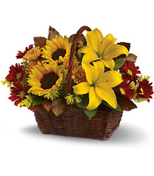Golden Days Basket from Brennan's Florist and Fine Gifts in Jersey City